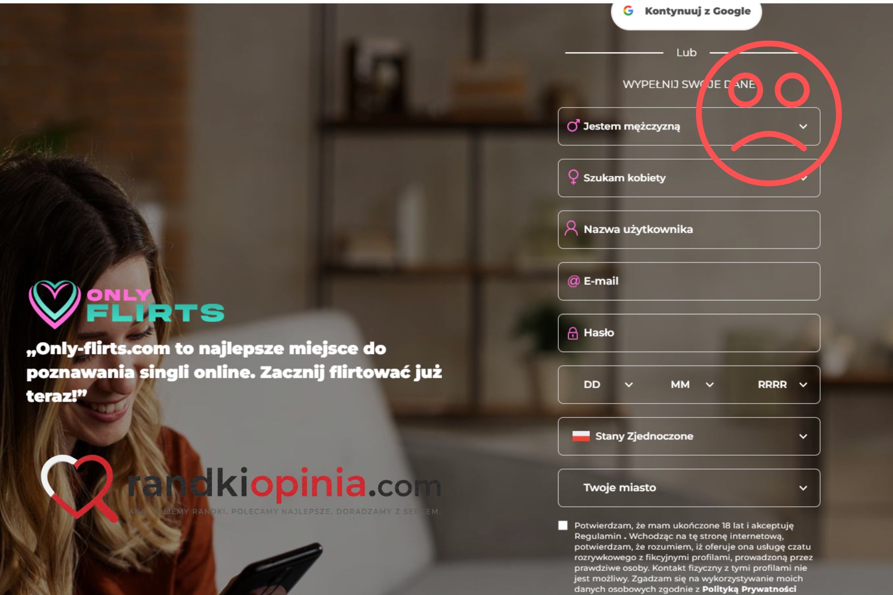 Recenzja Only-flirts.com: Naleśnikowa ściema i perfidny skok na portfel only flirts oszustwo